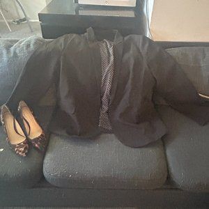 Brand New Black Blazer (Size 1X) w/ matching  Antonio Melani  shoes (Size 7 1/2)